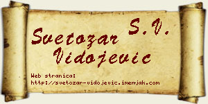 Svetozar Vidojević vizit kartica